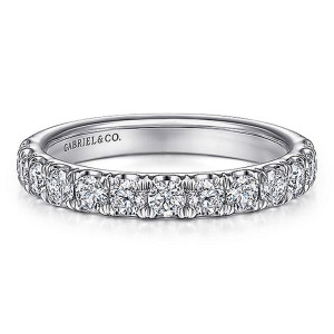 Gabriel 14 Karat White Gold Matching Wedding Band WB15247R8W44JJ