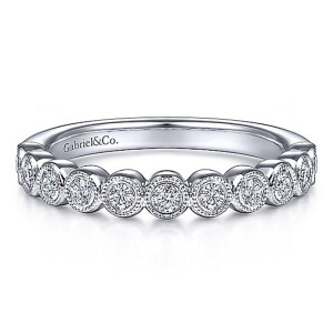 Gabriel 14 Karat White Gold Matching Wedding Band WB15272R4W44JJ