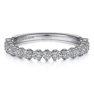 Gabriel 14 Karat White Gold Matching Wedding Band WB15277R4W44JJ