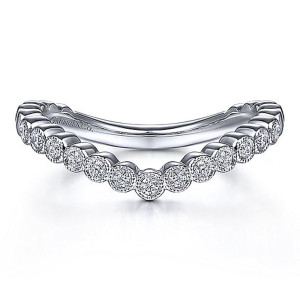Gabriel 14 Karat White Gold Matching Wedding Band WB15398R4W44JJ