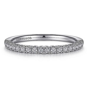 Gabriel 14 Karat White Gold Matching Wedding Band WB15538R4W44JJ