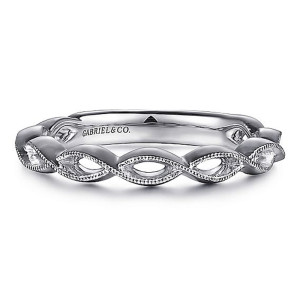 Gabriel 14 Karat White Gold Matching Wedding Band WB15626R4W4JJJ