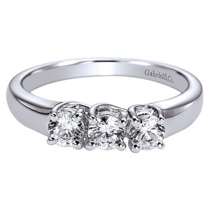 Gabriel 14 Karat Straight Matching Wedding Band WB2716W44JJ