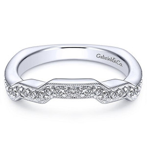 Gabriel 14 Karat Curved Matching Wedding Band WB4243W44JJ