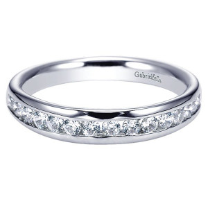 Gabriel 14 Karat Straight Matching Wedding Band WB4282W44JJ