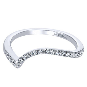 Gabriel 14 Karat Curved Matching Wedding Band WB5498W44JJ