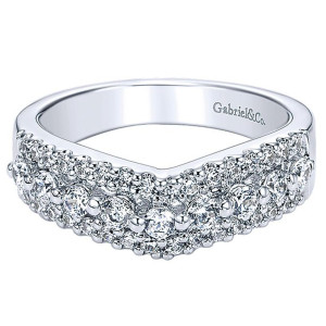 Gabriel 14 Karat Curved Matching Wedding Band WB5499W44JJ