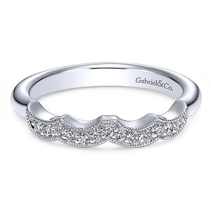 Gabriel 14 Karat Matching Curved Wedding Band WB5509W44JJ