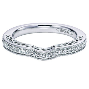 Gabriel 14 Karat Curved Matching Wedding Band WB5818W44JJ