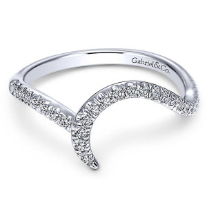 Gabriel 14 Karat Curved Matching Wedding Band WB7221W44JJ