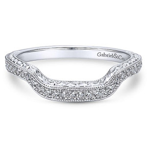 Gabriel 14 Karat Curved Matching Wedding Band WB7264W44JJ