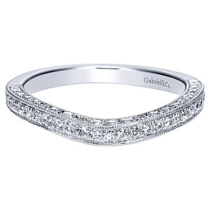 Gabriel 14 Karat Curved Matching Wedding Band WB9037W44JJ