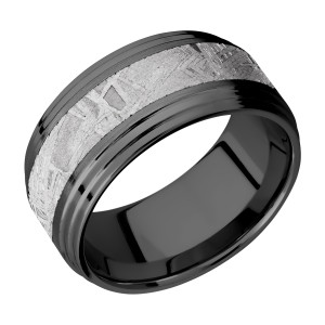 Lashbrook Z10F2S15/Meteorite Zirconium Wedding Ring or Band