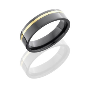Lashbrook Z6F11OC-14KY Polish Zirconium Wedding Ring or Band