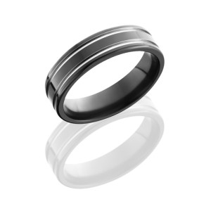 Lashbrook Z6FR/21W POLISH Zirconium Wedding Ring or Band