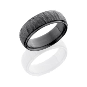 Lashbrook Z7DGE TREEBARK 1 Zirconium Wedding Ring or Band