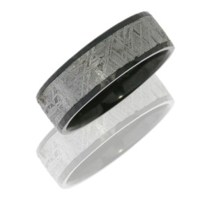 Lashbrook Z7F15/METEORITE HAMMER Meteorite Wedding Ring or Band