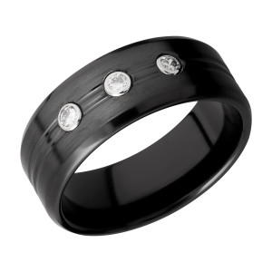 Lashbrook Z8BDDIA3X.05B Zirconium Wedding Ring or Band