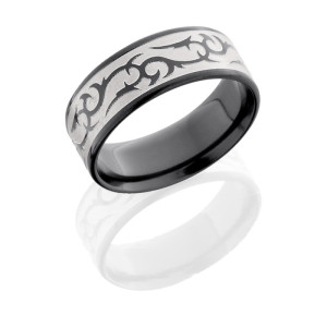 Lashbrook Z8F/THORNS POLISH Zirconium Wedding Ring or Band