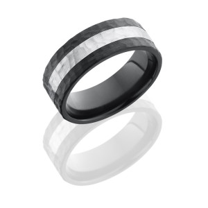 Lashbrook Z8F13-SS Hammer Zirconium Wedding Ring or Band