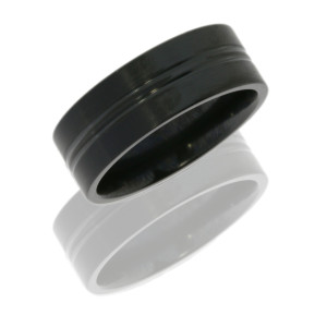 Lashbrook Z8FD POLISH-SATIN Zirconium Wedding Ring or Band