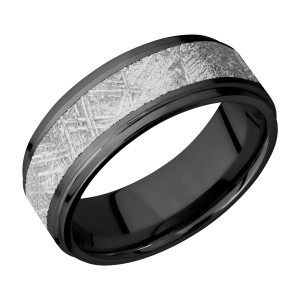 Lashbrook Z8FGE15/METEORITE Zirconium Wedding Ring or Band