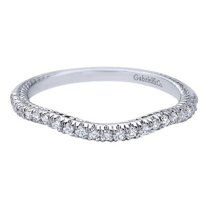 Gabriel 14 Karat Contemporary Wedding Band WB10749W44JJ