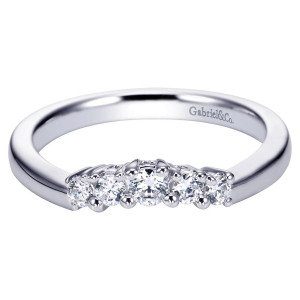 Gabriel 14 Karat Contemporary Wedding Band WB9262W44JJ