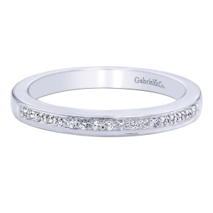 Gabriel 14 Karat Contemporary Wedding Band WB9584W44JJ