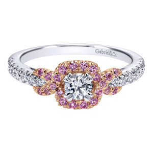Gabriel 14 Karat Contemporary Engagement Ring ER911733R1T44PS