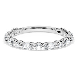 Tacori 272822B34 Platinum Sculpted Crescent Diamond Wedding Ring