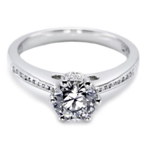 Tacori Platinum Solitaire Engagement Ring 2501RDCH65