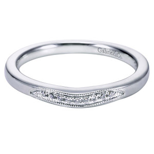 Gabriel 14 Karat Contemporary Wedding Band WB6391W44JJ