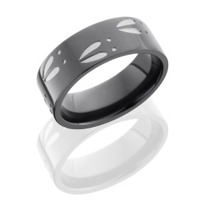 Lashbrook Z8F-DeerD Polish Zirconium Wedding Ring or Band