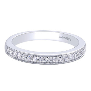 Gabriel 14 Karat Contemporary Wedding Band WB9546W44JJ