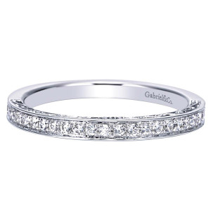 Gabriel 14 Karat Contemporary Wedding Band WB7903W44JJ