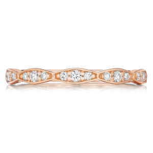 Tacori 46-2PK 18 Karat Pretty in Pink Diamond Wedding Band