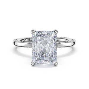 Tacori 469RAD Platinum Petite Crescent Engagement Ring