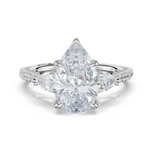 Tacori 47717PS12X75W 18 Karat Petite Crescent Engagement Ring