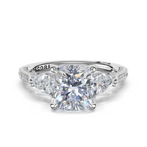 Tacori 47817CU8W 18 Karat Petite Crescent Engagement Ring
