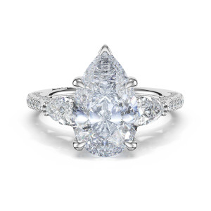 Tacori 47817PS13X8W 18 Karat Petite Crescent Engagement Ring