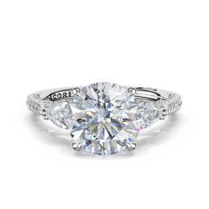 Tacori 478RD Platinum Petite Crescent Engagement Ring