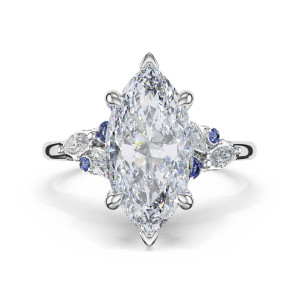 Tacori 483MQBS Platinum Simply Tacori Blue Sapphire Engagement Ring