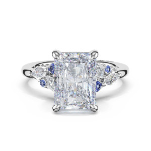 Tacori 483RADBS Platinum Simply Tacori Blue Sapphire Engagement Ring