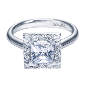 Gabriel 14 Karat Contemporary Engagement Ring ER7490W44JJ