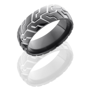 Lashbrook Z8D-Cycle41 Polish Zirconium Wedding Ring or Band
