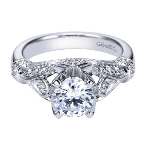 Gabriel 14 Karat Victorian Engagement Ring ER3894W44JJ