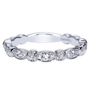 Gabriel 14 Karat Contemporary Wedding Band WB4125W44JJ