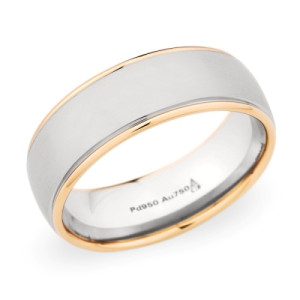 274128 Christian Bauer Palladium & 18 Karat Wedding Ring / Band