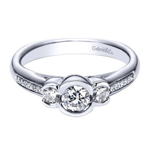 Gabriel 14 Karat Contemporary Engagement Ring ER94257W44JJ